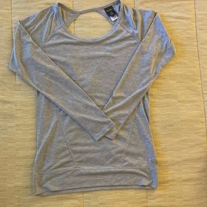 Nicole Miller athleisure top with open back Sz S